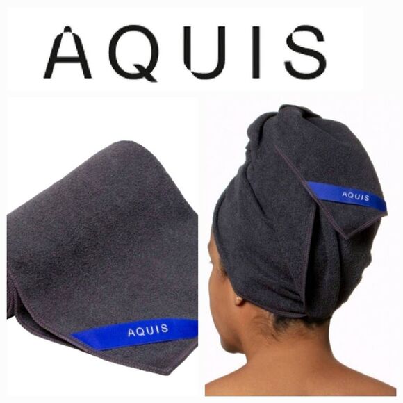 Aquis Microfiber Hair Drying Towel- Black - Picture 1 of 9
